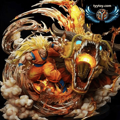Dragon Ball Z Super Saiyan 3 Goku Anime Figure Collectible PV Statue[In-Stock]