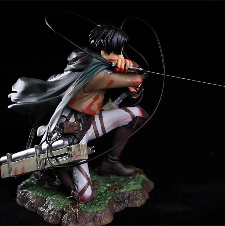 Captain Levi Bloody Ver. Figurine PVC Action Figure - AOT Epic Battle Pose