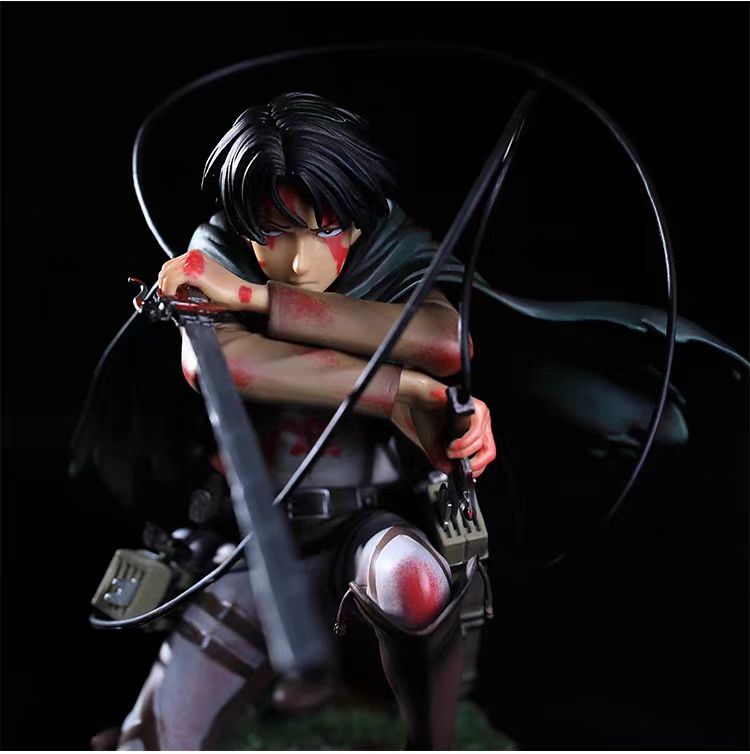 Captain Levi Bloody Ver. Figurine PVC Action Figure - AOT Epic Battle Pose