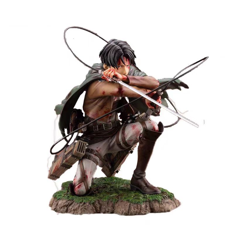 Captain Levi Bloody Ver. Figurine PVC Action Figure - AOT Epic Battle Pose