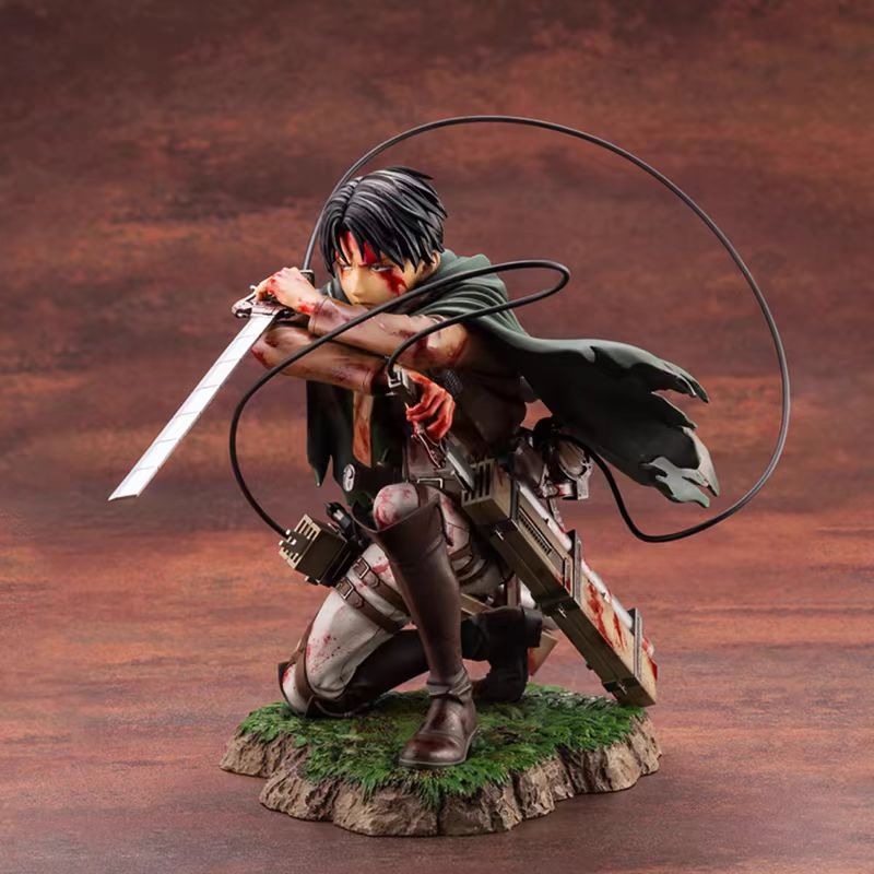 Captain Levi Bloody Ver. Figurine PVC Action Figure - AOT Epic Battle Pose