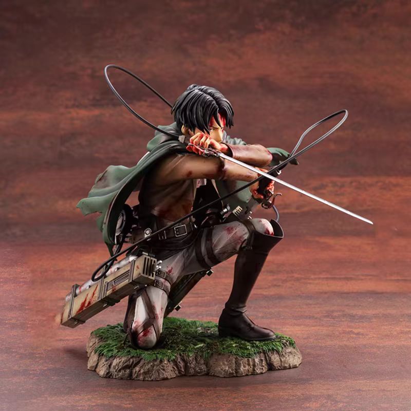 Captain Levi Bloody Ver. Figurine PVC Action Figure - AOT Epic Battle Pose