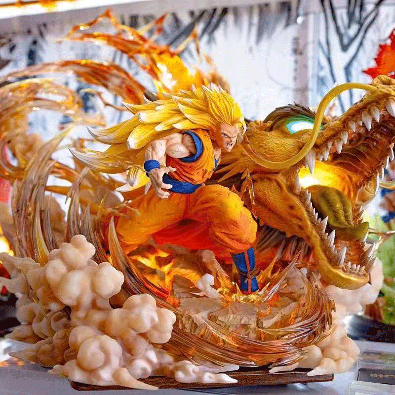 Dragon Ball Z Super Saiyan 3 Goku Anime Figure Collectible PV Statue[In-Stock]